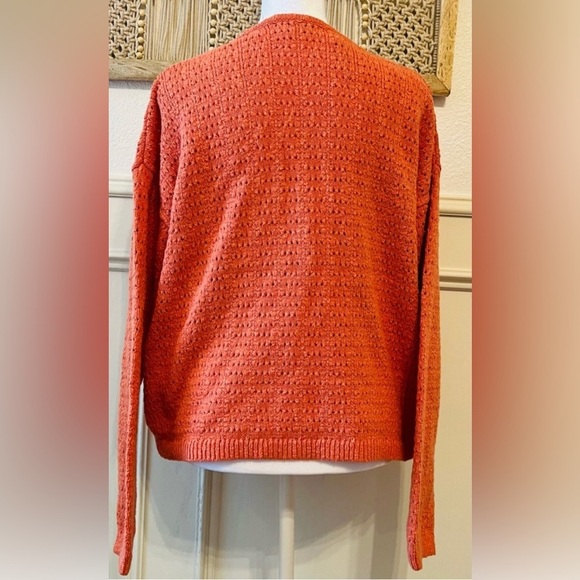 NEW MADEWELL - Open-Stitch Cardigan Sweater in Rust - Picture 8 of 10
